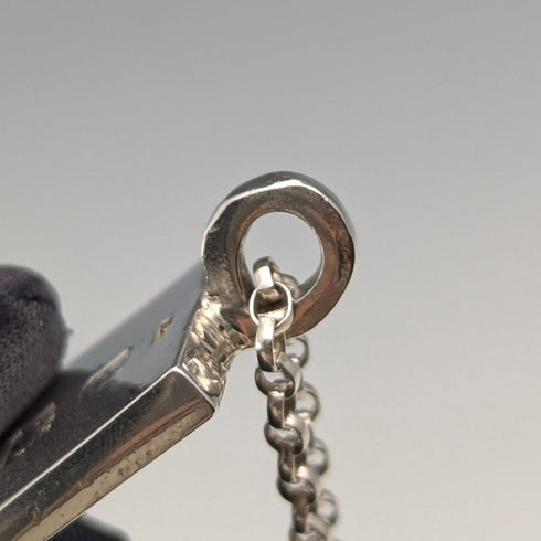 1977年 英国ヴィンテージ 純銀インゴットペンダント 1/2トロイオンス 純銀チェーン付